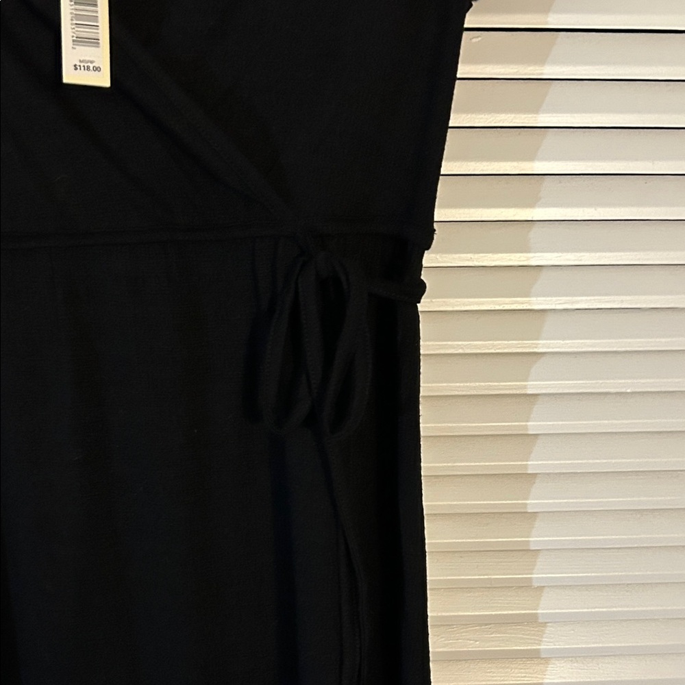 Elegant Black Wrap Max Studio  Dress (NWT) - Picture 3 of 8